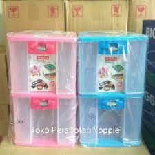 Laci plastik rotano susun 4 menggunakan bahan plastik yang berkualitas tinggi, kuat, dan mudah dibersihkan. Laci Plastik Lemari Plastik Laci Susun 2 Laci Serbaguna Tempat Cd Tempat Makeup Shopee Indonesia