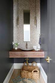 Custom Touches Abound In This Fabulous Family Home Bathroom Remodel Tile Powder Room Design Powder Room Decor