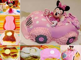 This meant that everything from the plates to the cake had to be minnie mouse related. Diy Minnie Mouse Car Cake
