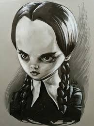 Wednesday Addams Art Sketch By Kurst One Instagram Wednesdayaddams Wednesday Theaddamsfamily Creepy Funny Face Drawings Pictures To Draw Face Drawing