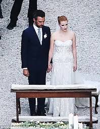 Jessica chastain graces the november 2016 cover of l'officiel paris. Jessica Chastain Weds Gian Luca Passi De Preposulo Daily Mail Online