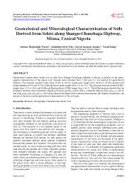 Pdf Geotechnical And Mineralogical Characterization Of