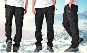 Amazon Com Toomett Men S Hiking Snow Pants Skiing Winter Insulated Fleece Lined Outdoor Water Repellent Camping Walking Fishing Clothing