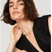 Demarson Nadia Chain Necklace Choker Adjustable Bolo 12K Gold Plated