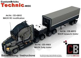 Custom Mack Flatbed Trailer With Tarpaulin By Custombricks De Https Rebrickable Com Mocs Moc 12754 Custombricks De Custom Ma Lego Boat Lego Ship Lego Technic