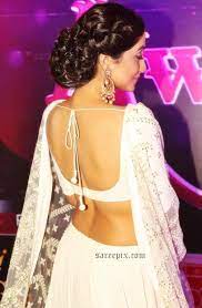 Regina Cassandra In Lehenga Apsara Awards 2016 Lehenga Hairstyles High Bun Hairstyles Hair Styles