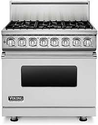Freestanding gas range with 6 sealed burner rangetop, single convection oven, cast iron grate cooktop wok attachment, metal stove heat control knobs, stainless thor kitchen hrg4808u 48 griddle gas range with 6 burners and double 4.2 cu.ft and 2.5 cu, ft oven capacity stainless steel. Viking Vdr7366bsslp 36 Inch Pro Style Dual Fuel Range With 6 Viking Elevation Sealed Burners Varisimmers Vari Speed Dual Flow Convection Oven Self Clean And Infrared Broiler Stainless Steel Liquid Propane