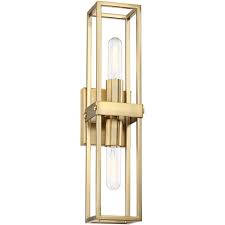 Check spelling or type a new query. Possini Euro Design Modern Wall Light Sconce Warm Brass Hardwired 18 3 4 High 2 Light Fixture Open Frame Bedroom Bathroom Hallway Target