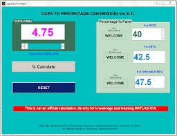 Most of the institutes release their scores in. Cgpa To Percentage Conversion Gui File Exchange Matlab Central