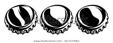 Set Bent Metal Bottle Caps Monochrome Stock Vector Royalty Free 1817573063 Metal Bottles Monochrome Vector