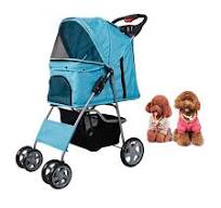 Cochecito plegable para mascotas de 4 ruedas, carrito de paseo por la  ciudad para perro, gato y más varios colores