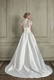 Very elegant and beautiful long sleeve wedding gowns ideas. High Neck Illusion Cap Sleeve Lace A Line Wedding Dress Kleinfeld Bridal