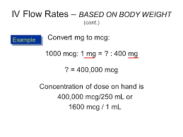 Iv Flow Rates Based On Body Weight Ppt Video Online Download