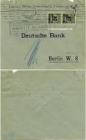 Moltkeplatz 1, 53173 bonn, bad godesberg. B Mef Infla Lincoln Menny Oppenheimer Frankfurt An Deutsche Bank Berlin 1923 Details