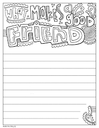 Have Students Describe The Qualities Of A Good Friend Journal Writing Prompts Journal Prompts For Kids Classroom Writing