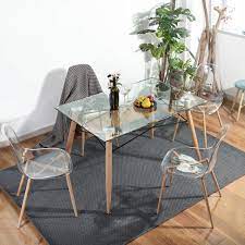 ipotius table rectangulaire salle a manger en verre scandinave 4 a 6 personnes table de cuis table de cuisine moderne salle a manger verre table salle a manger