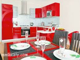 ديكور مطبخ مودرن باللون الأحمر Modern Kitchen Accessories Modern Kitchen Kitchen Accessories