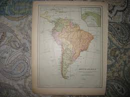 The most important cities and towns from north to south: Antique 1901 South America Map Panama Canal Brazil Argentina No Patagonia Superb Ebay