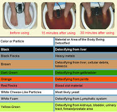 Ageless Ionic Detox Foot Bath Chart Ionic Detox Chart Detox