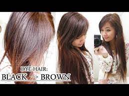 How To Dye Hair From Black To Brown Without Bleach Youtube Shoulder Hair Black Hair Dye Curly Hair Styles Naturally