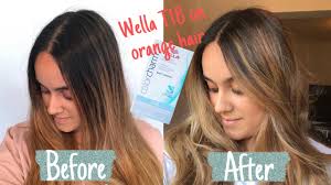 Do not use with heat. Balayage At Home Dark Hair I Wella T18 Toner On Orange Hair Youtube