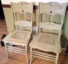 Antique Pressed Back Oak Chairs Matching Pair Oak Chair Furniture Retro Furniture