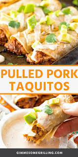 After selecting some special pieces of used wrapping paper from the bunch. Easy Pulled Pork Taquitos Are Stuffed With Pulled Pork Bbq Sauce Cheese And Bak Pulled Pork Leftover Recipes Leftover Pork Loin Recipes Shredded Pork Recipes