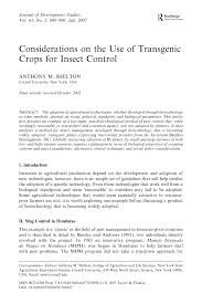 The future role of pesticides in us agriculture. Pdf Considerations On The Use Of Transgenic Crops For Insect Control