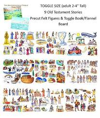 9 Old Testament Bible Stories Felt Figures + Flannel Board Book- Precut  Toggle Size Noah, David, Daniel, Job, Jonah, Joseph, Abraham, Ruth Esther,  Moses