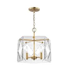 Fifth And Main Lighting Hd 1089 Pentos 3 Light Aged Brass Acrylic Pendant Vip Outlet
