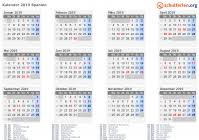 Startseite » blog » ferien in spanien. Kalender 2019 Spanien Mit Feiertagen