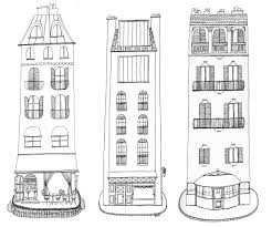 House plant in pot continuous one line drawing vector. Parisian Houses By Annika Wester Parisian House Building Art House Painting