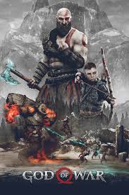 Kratos, the god of war, has defeated the gods of olympus and has started his life anew, in one of the nine realms of norse mythology: God Of War Game 2018 Poster God Of War Kratos God Of War God Of War Game
