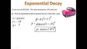 Decay) exponentially, at least for a while. Exponential Decay Word Problems Youtube