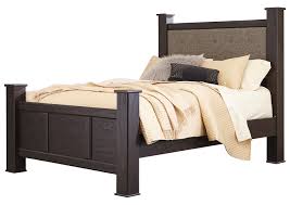Check out our distressed bed frame selection for the very best in unique or custom, handmade pieces from our beds & headboards shops. Reylow Dark Brown Queen Upholstered Poster Bed Ivan Smith