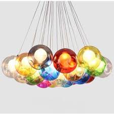 Check spelling or type a new query. Diy Multi Colored Bubbles Modern Chandelier Glass Ball Stairs Bedroom Creative Kids Room Pendant Light Restaurant Bubble Light Glass Chandelier G4 Led Heparts