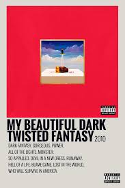 Minimalist Polaroid Album Poster Kanye West My Beautiful Dark Twisted Fantasy Music Poster Ideas Music Poster Design Beautiful Dark Twisted Fantasy