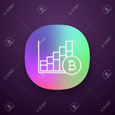 Bitcoin Market Growth Chart App Icon Ui Ux User Interface Cryptocurrency