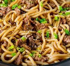 Garlic Beef Noodle Bowl Recipe Beef And Noodles Asian Recipes Garlic Beef