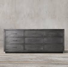 La Salle Metal Wrapped 9 Drawer Low Extra Wide Dresser Extra Wide Dresser Wide Dresser 9 Drawer Dresser