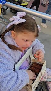 Our first trip to Dollywood and the Cinnamon Bread did not disappoint. We  looked down and our Autistic daughter had eaten almost the whole thing by  herself. 😂