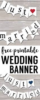 Free Printable Just Married Banner Frisch Verheiratet Auto Winterhochzeit Frisch Verheiratet