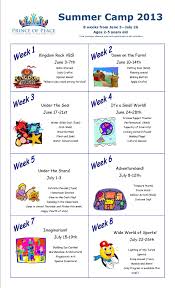Prince Of Peace Preschool Welcome Summer Day Camp Summer Preschool Preschool Summer Camp
