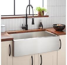 Compareclick to add item sinkology taylor undermount 31.25 polished stainless steel single bowl kitchen sink to the compare list. Signature Hardware 447795 Sitka 33 Farmhouse Or Build Com