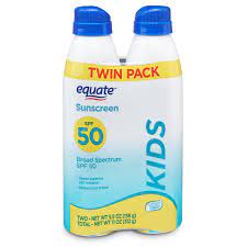 It's true that wearing any sunscreen at all is better than nothing — even more so if you make it part of your daily routine. Equate Kids Broad Spectrum Sunscreen Spray Twin Pack Spf 50 5 5 Oz Walmart Com Walmart Com