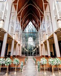 This Texas Wedding Took Place In A Stunning Church With Wooded Views Chapel In The Woods Texas Weddings Wedding