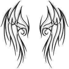 Angel Wings Clip Art Black And White Tribal Angel Wings Clipart Best Wings Tattoo Tribal Tattoos Tribal Wings