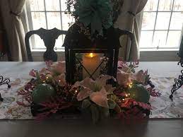 I Created My Dining Room Table S Lantern Centerpiece Lanterns Decor Lantern Table Centerpieces Dining Room Table Lanterns