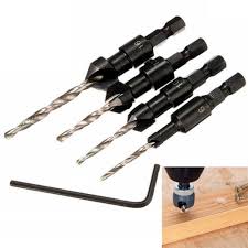 4 Pack Countersink Wood Drill Bit Set Hss 1 4 Hex Shank For Pilot Screw Holes Ebay In 2020 Carpentry Tools Drill Bits Wood Drill Bits