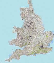 Wales is bordered by england to the east and by sea in the other three directions: England Wales Complete 1940s Map Xyz Maps